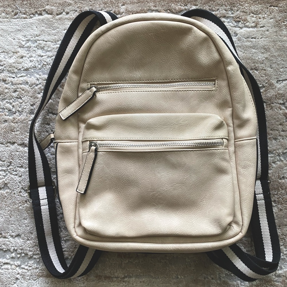 NWT Tan backpack bag with adjustable straps